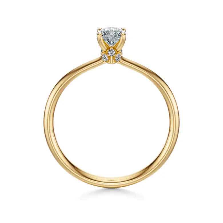 Pierścionek złoty z diamentami AJPZ_065